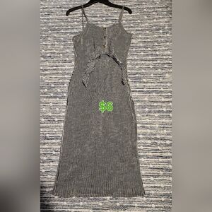 Black and White Striped Dress